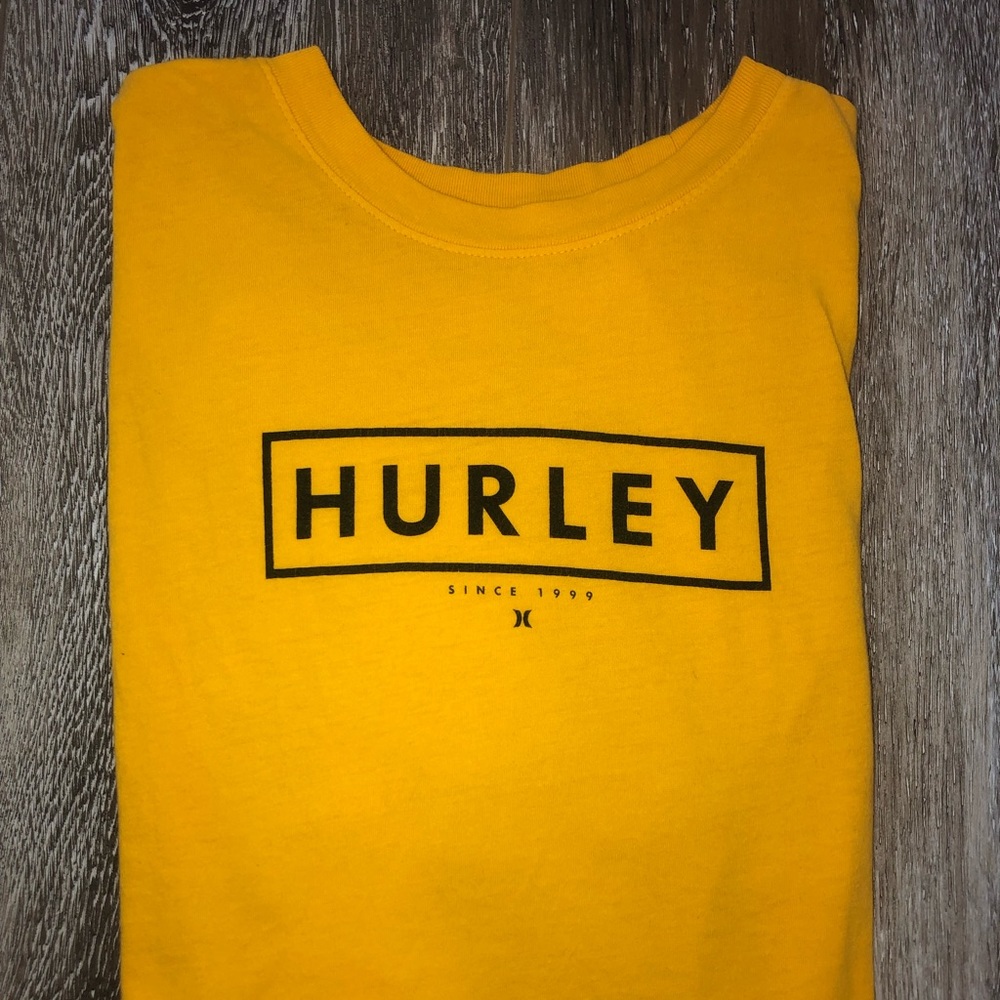 Hurley mustard t shirt